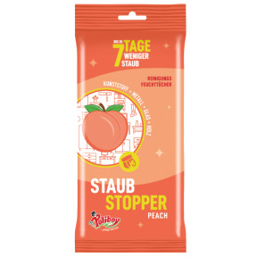 Влажные салфетки Poliboy Dust Stopper Peach с антистатическим эффектом, 24 шт